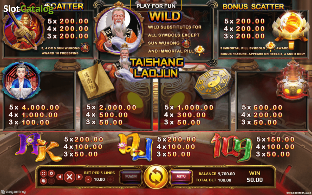 Line Hit Slot Taishang Laojun